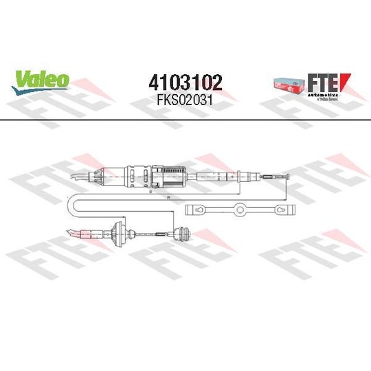 4103102 - Cable Pull, clutch control 