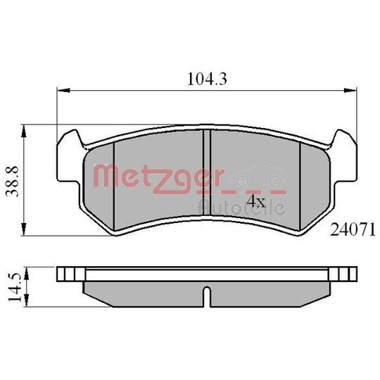 1170869 - Brake Pad Set, disc brake 