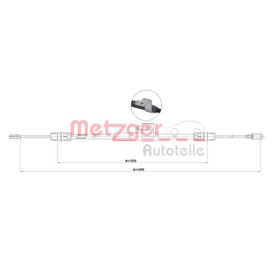 1.FO001 - Cable, parking brake 