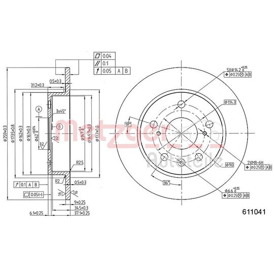 6111041 - Brake Disc 