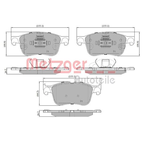 1170919 - Brake Pad Set, disc brake 