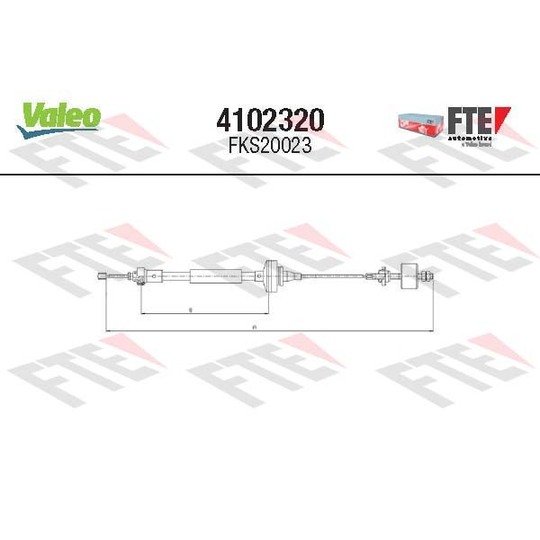 4102320 - Cable Pull, clutch control 