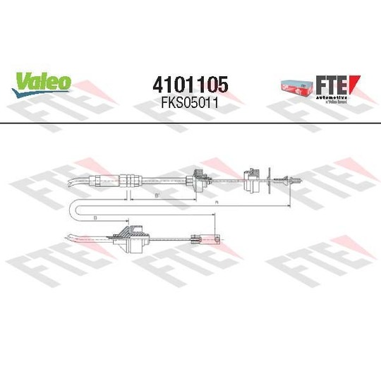 4101105 - Cable Pull, clutch control 