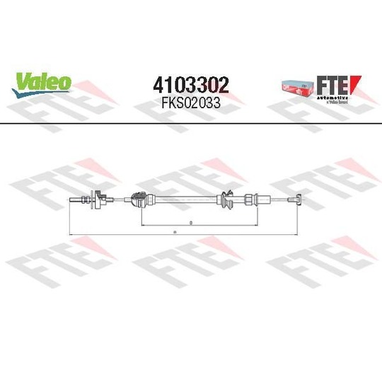 4103302 - Cable Pull, clutch control 