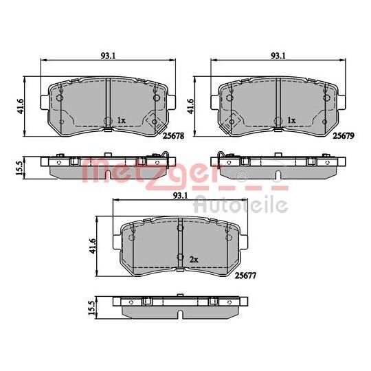 1170886 - Brake Pad Set, disc brake 