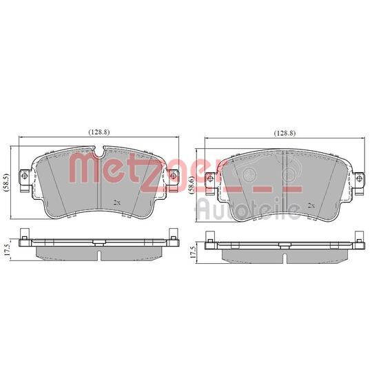 1170904 - Brake Pad Set, disc brake 