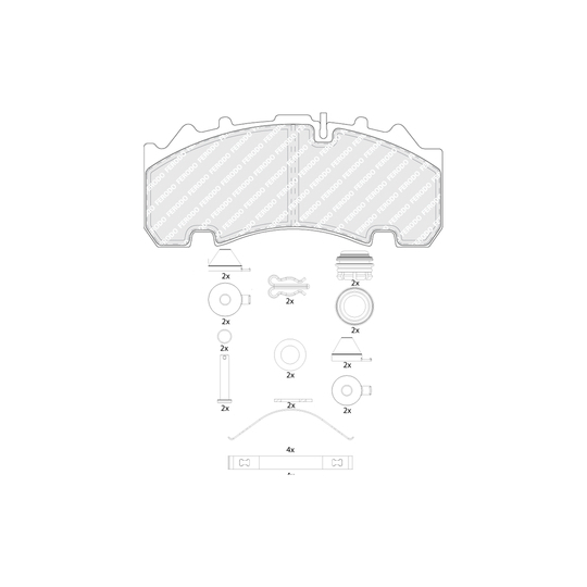 FCV4582B - Brake Pad Set, disc brake 