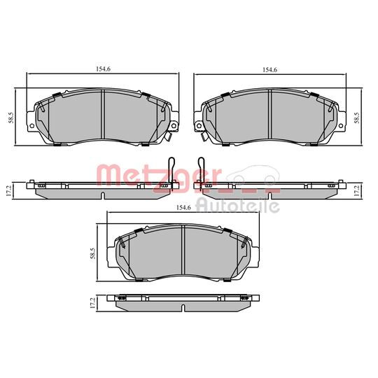 1170911 - Brake Pad Set, disc brake 