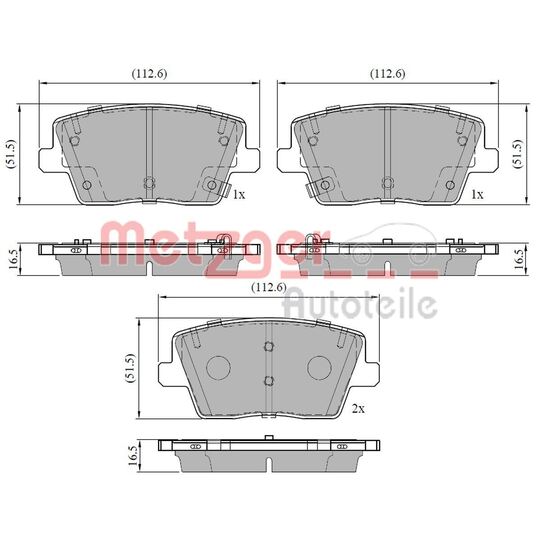 1170942 - Brake Pad Set, disc brake 