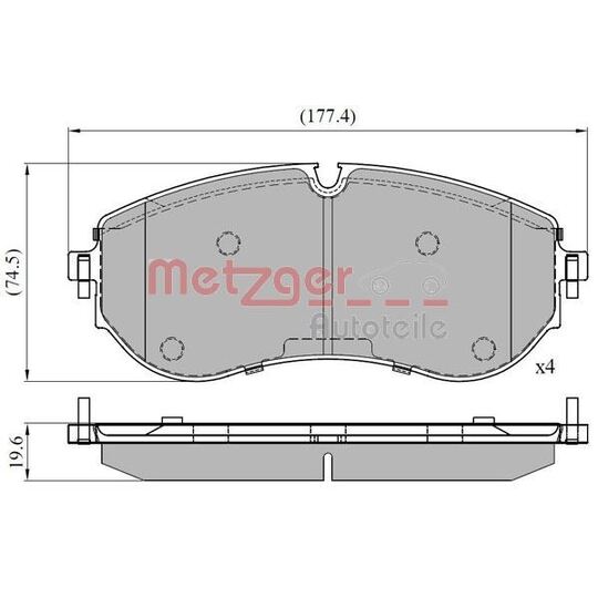 1170898 - Brake Pad Set, disc brake 