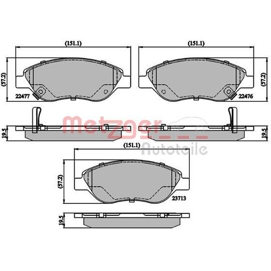 1170897 - Brake Pad Set, disc brake 