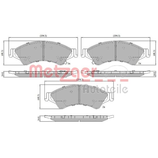 1170946 - Brake Pad Set, disc brake 