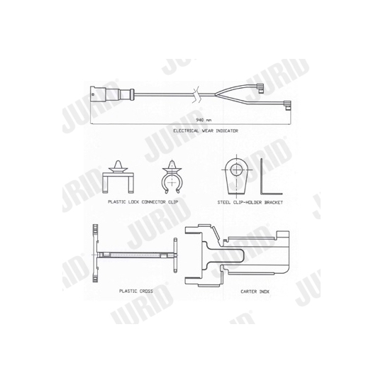 FAI172 - Warning Contact, brake pad wear 