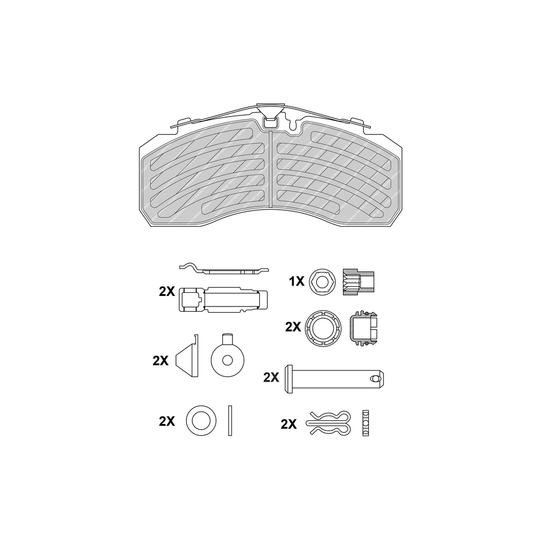 FCV4345PTS - Brake Pad Set, disc brake 