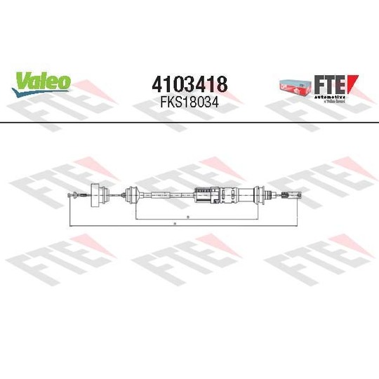 4103418 - Cable Pull, clutch control 