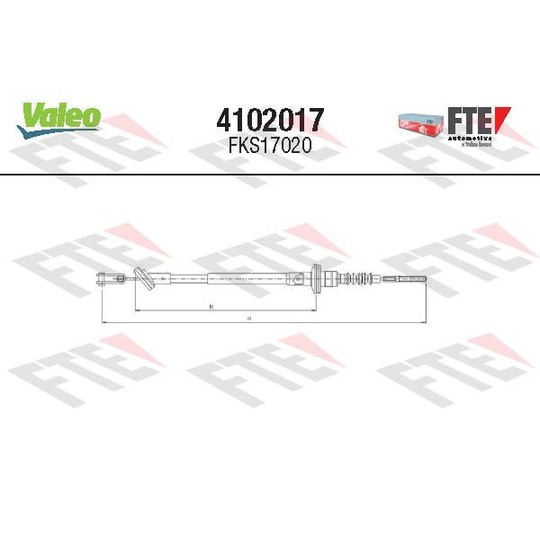 4102017 - Cable Pull, clutch control 