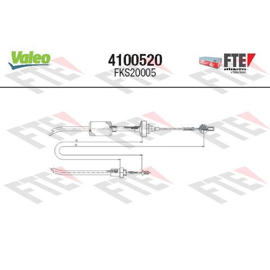 4100520 - Cable Pull, clutch control 