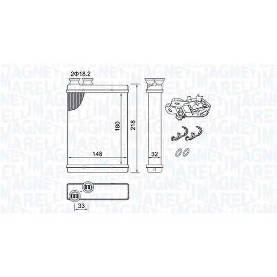 350218515000 - Heat Exchanger, interior heating 