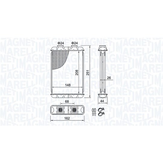 350218501000 - Heat Exchanger, interior heating 