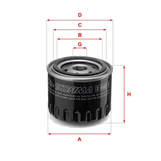 S 6140 R - Oil filter 