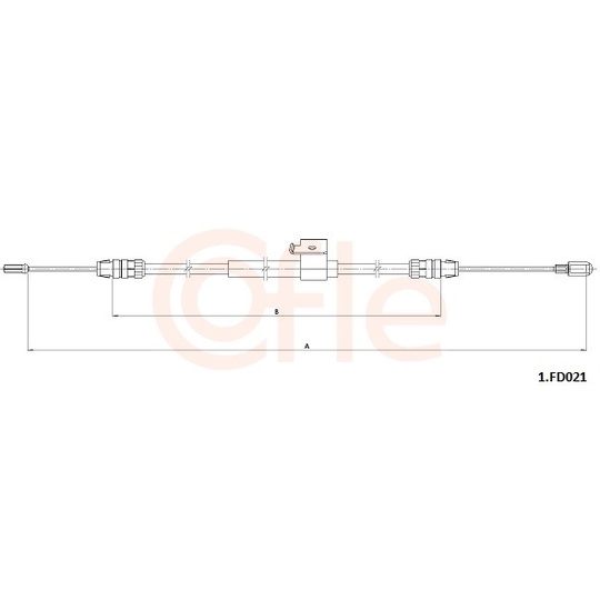 1.FD021 - Cable, parking brake 