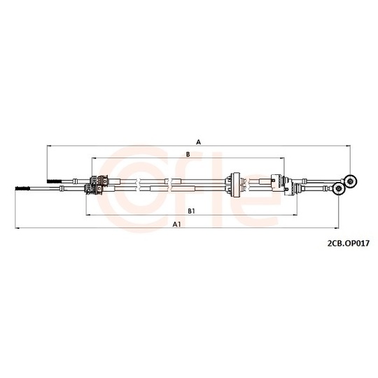 2CB.OP017 - Cable, manual transmission 