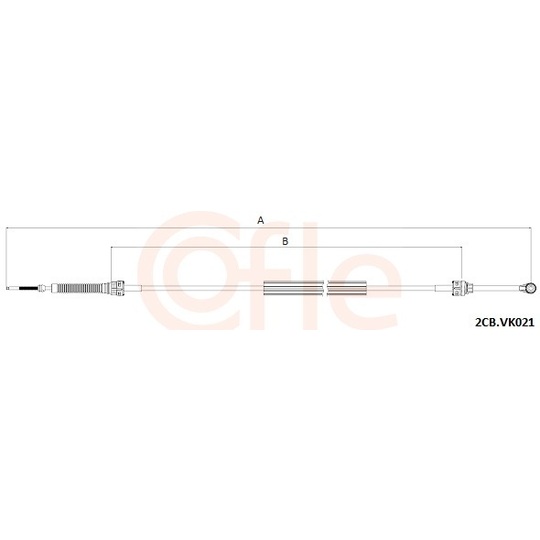 2CB.VK021 - Cable, manual transmission 