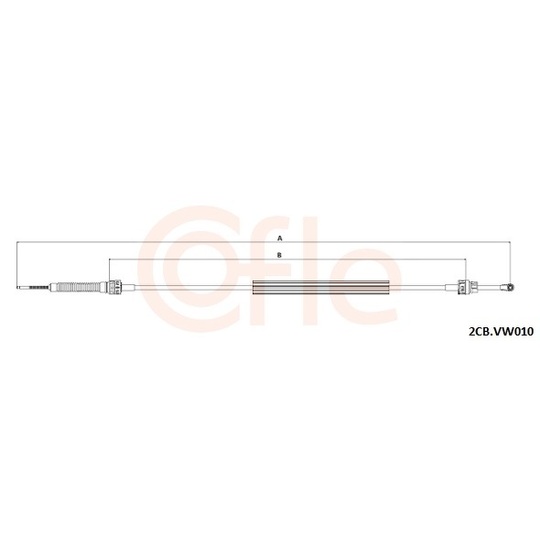 2CB.VK010 - Vajer, manuell transmission 