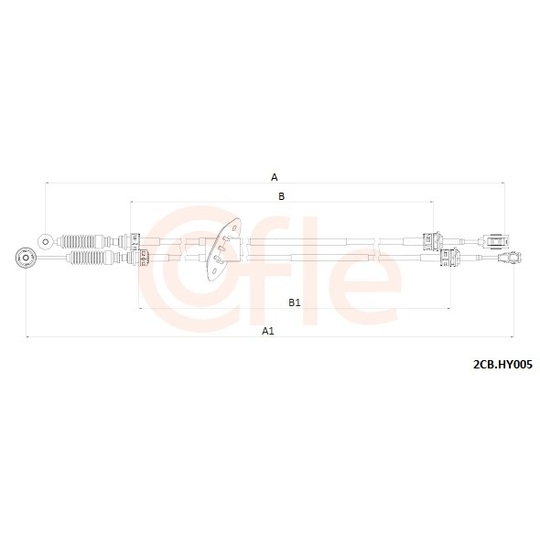 2CB.HY005 - Cable, manual transmission 