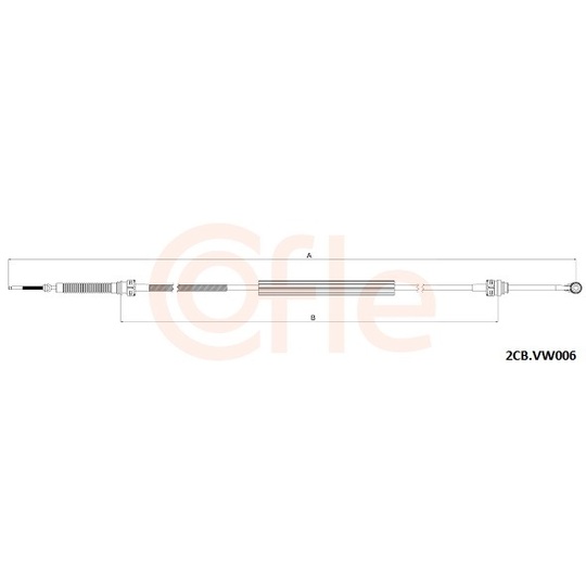 2CB.VK006 - Cable, manual transmission 