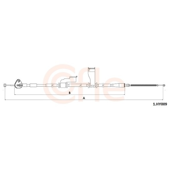 1.HY009 - Cable, parking brake 