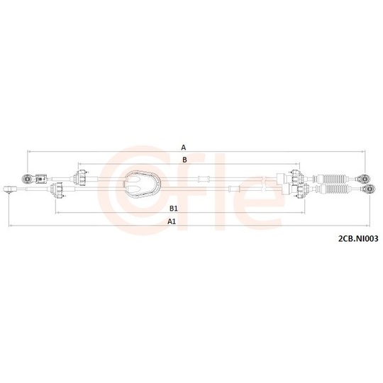 2CB.NI003 - Cable, manual transmission 