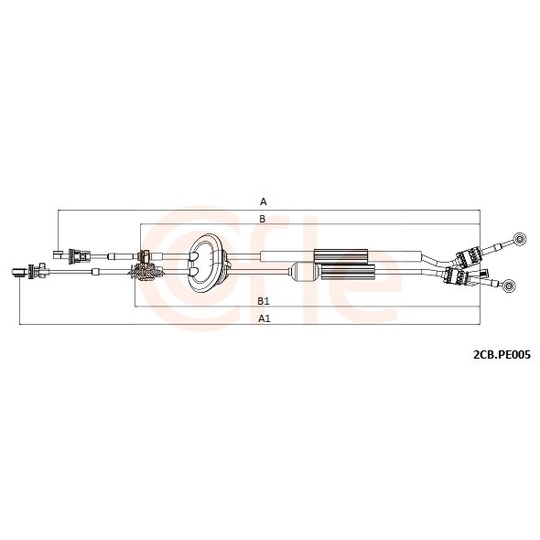 2CB.PE005 - Cable, manual transmission 