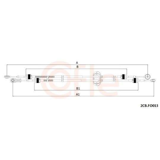 2CB.FO013 - Vajer, manuell transmission 