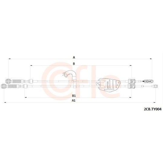 2CB.TY004 - Cable, manual transmission 