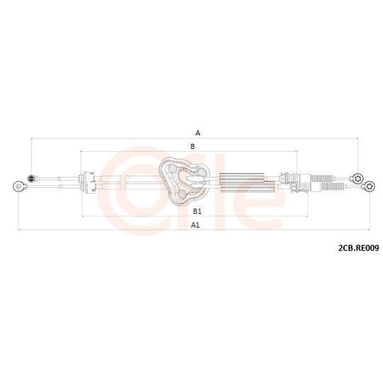 2CB.RE009 - Cable, manual transmission 
