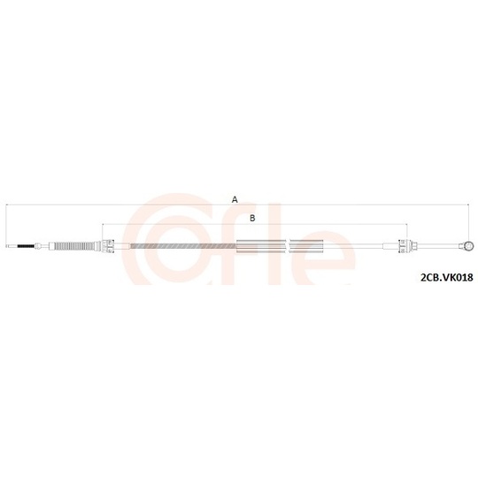 2CB.VK018 - Cable, manual transmission 