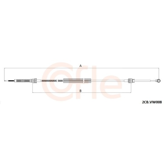 2CB.VK008 - Cable, manual transmission 