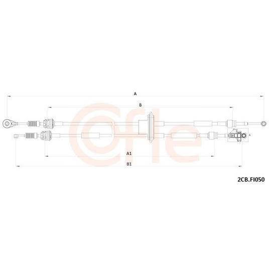 2CB.FI050 - Cable, manual transmission 