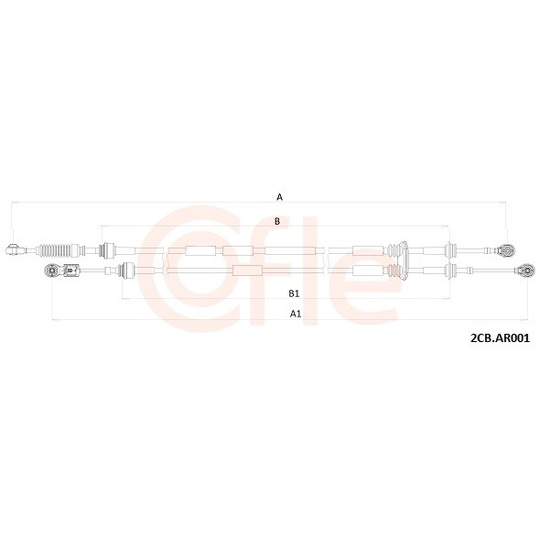 2CB.AR001 - Cable, manual transmission 