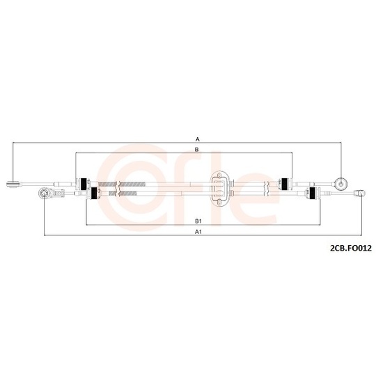 2CB.FO012 - Vajer, manuell transmission 