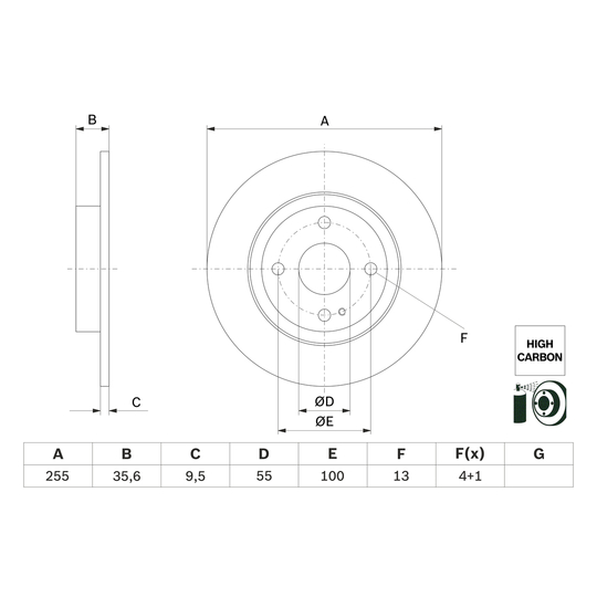 0 986 479 G72 - Brake Disc 