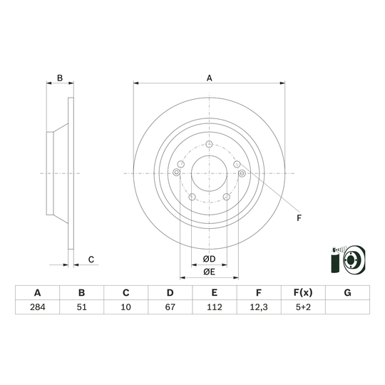 0 986 479 H11 - Brake Disc 