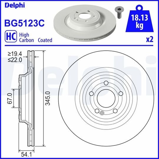 BG5123C - Brake Disc 