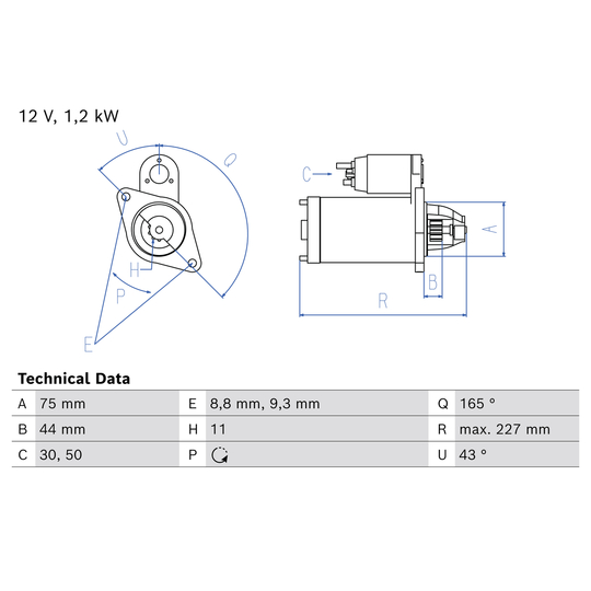 0 986 024 400 - Startmotor 