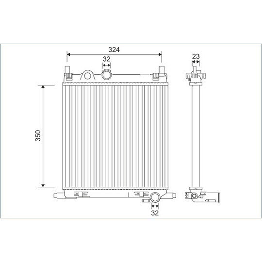 701128 - Radiaator, mootorijahutus 