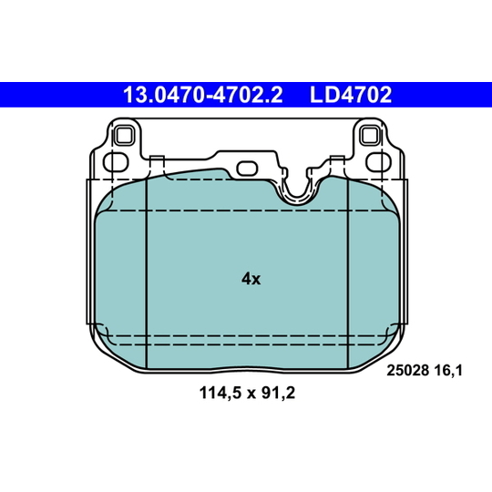 13.0470-4702.2 - Brake Pad Set, disc brake 