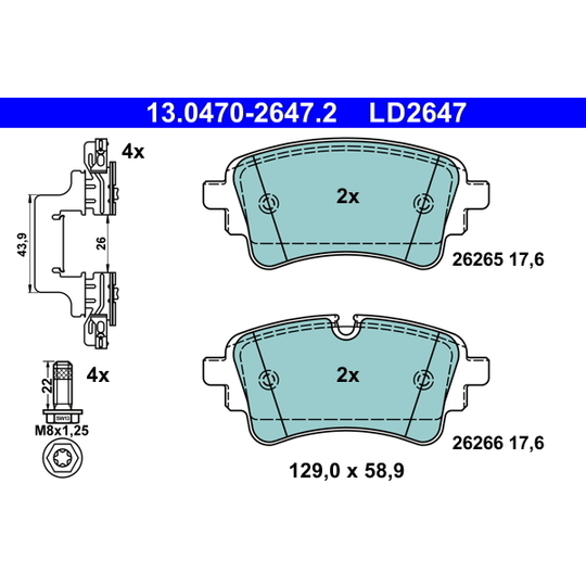 13.0470-2647.2 - Brake Pad Set, disc brake 