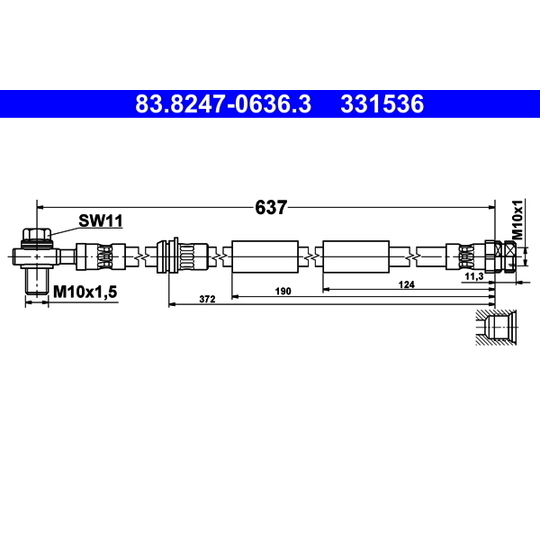 83.8247-0636.3 - Brake Hose 