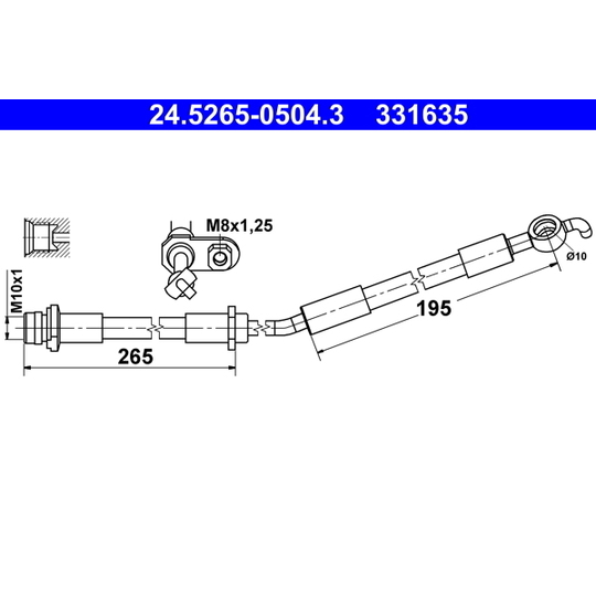 24.5265-0504.3 - Brake Hose 